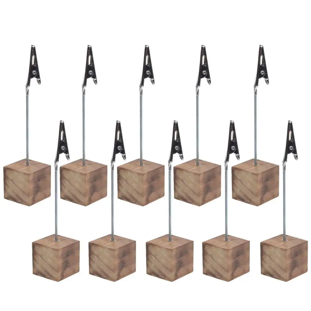 10pcs Memo Clip Holder Stand with Alligator Clasp for Pictures Card Paper Note Clip Shop Display Price Tag