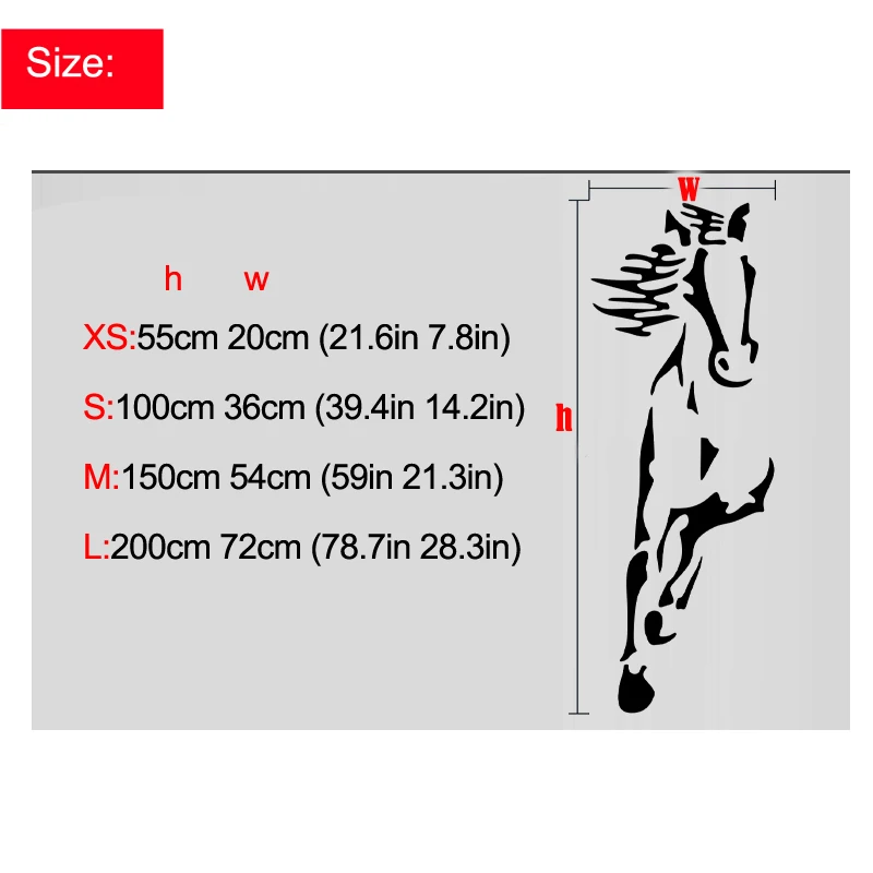Horse Mirror Wall Stickers Livingroom TV Background Wall Art decor Home Decor 3D DIY Acrylic Self adhesive Wall stickers