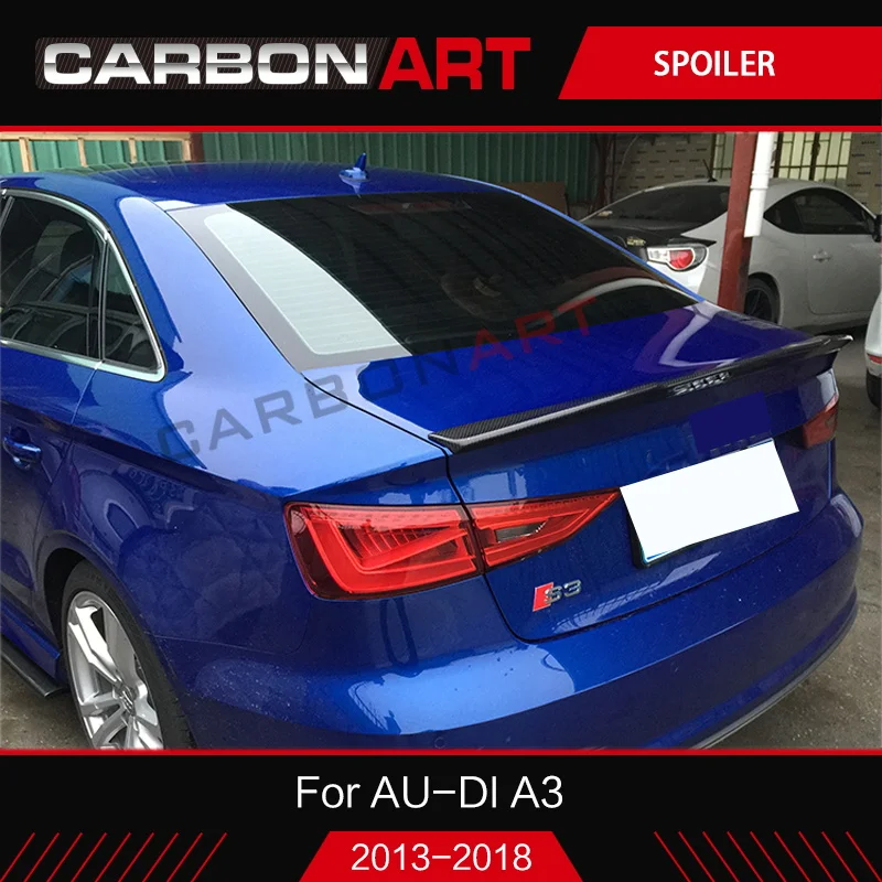 Спойлер для багажника Audi i A3 S3 8V 2017 2018 автомобильный Стайлинг Углеродные Запчасти