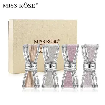 

MISS ROSE 4pcs/set Lipstick Diamond-studded Bow matte lip stick waterproof Pigment lipstick set makeup maquiagem batom TSLM1