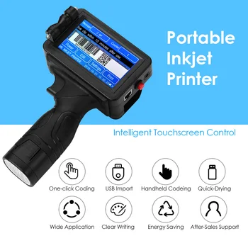 

Intelligent High Definition Inkjet Printer Handheld Code Printer with 4.3 Inch Touchscreen for Text Number Code Label Symbol