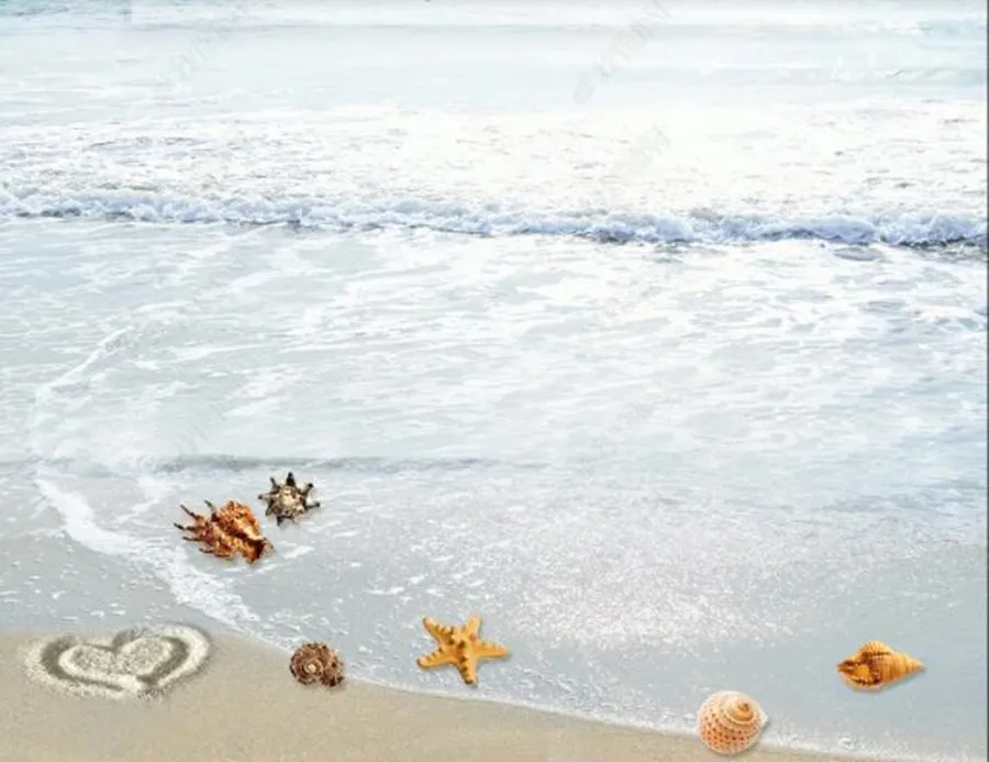 Personalizza Linoleum Pavimento Rotolo Beach Starfish Conch Shell Bathroom  3D Floor-200 * 140Cm : : Casa e cucina