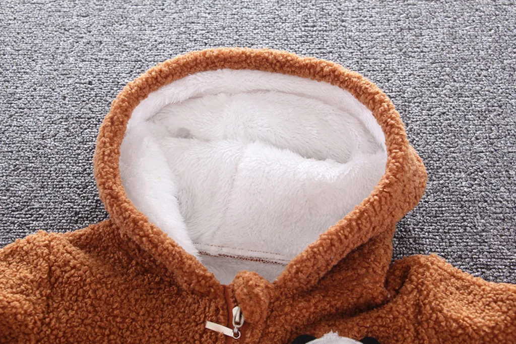 ARLONEET Baby Girls Winter Fleece Coat Warm coat cute Snowsuit toddler girl Hooded Jackets Outerwear roupa infantil menina