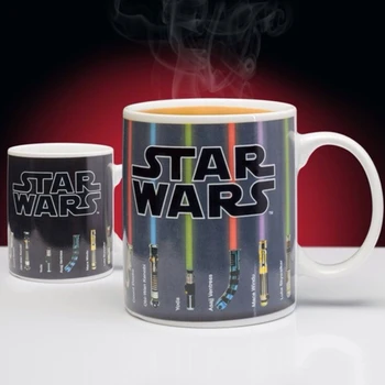 

2020 New Color Changing Mug Star Wars Mug Lightsaber Heat Reveal Mug Color Change Coffee Cup Sensitive Ceramic Mug