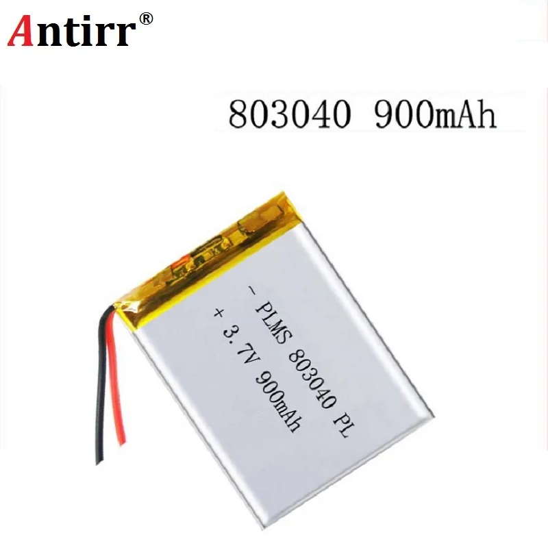 3.7V 900mAh 803040 Lithium Polymer Li-Po ion Rechargeable Battery For Mp3 MP4 MP5 GPS PSP mobile Pocket PC e-books bluetooth | Электроника