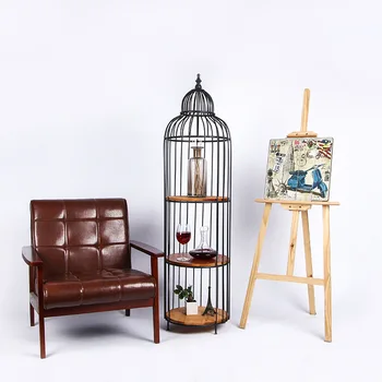 

Antique iron bird cage metal Plant Shelves garden stand iron plant stand metal floor shelf vintage home decor home storage