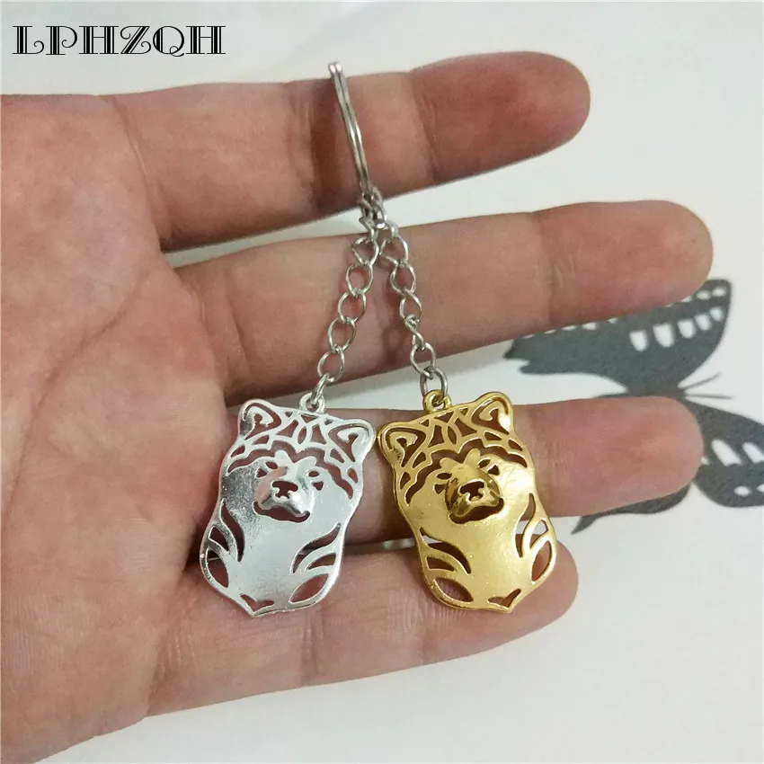 Новая модная цепочка для ключей японская Akita Inu Dog трендовая сумка Шарм Подвеска
