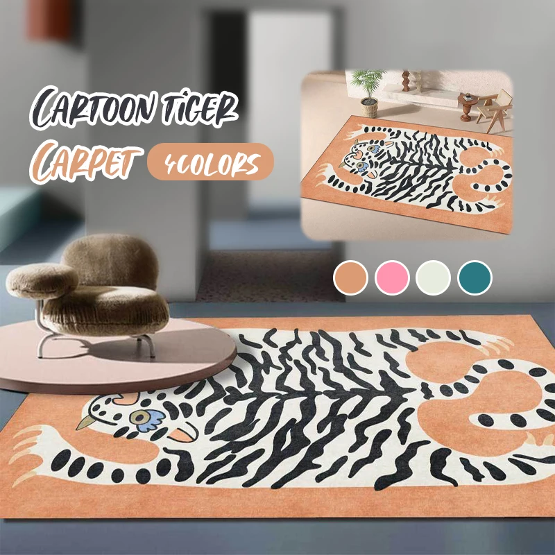 

Cartoon Animals Carpet Non-slip Child Play Area Rugs 3D Tiger Skin Printed Carpets For Kids Bedroom Game Rug Home Floor Mats