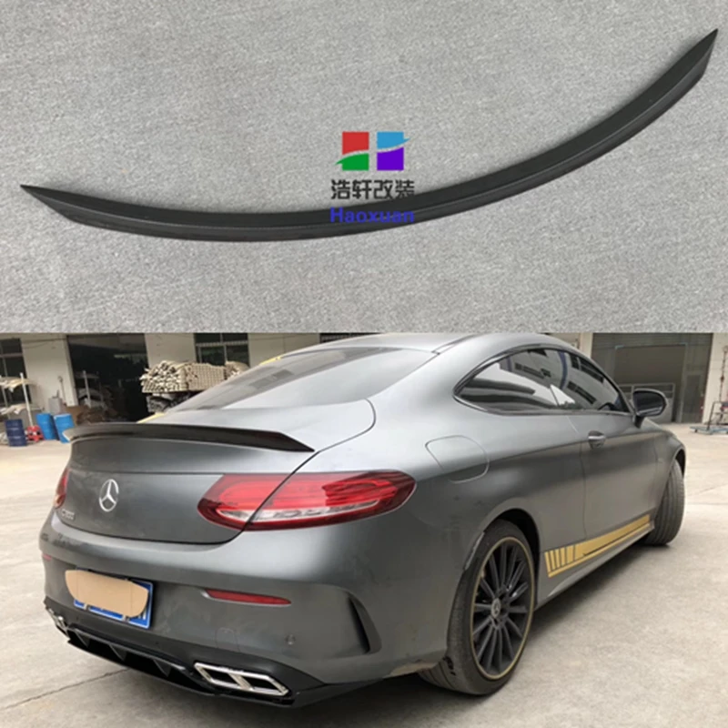 For Mercedes C Class W205 Spoiler Carbon Fiber Rear Trunk Spoiler Wing C200 C250 C300 C180 C350 Coupe 2 Door Car 2014 Up Spoilers Wings Aliexpress