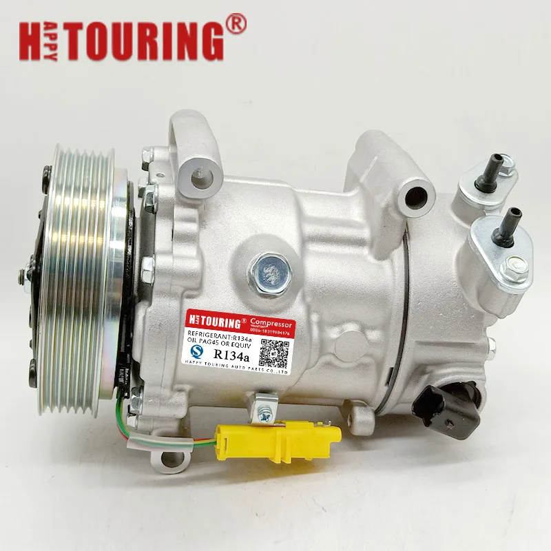 Для компрессора переменного тока SD6C12 для Peugeot 207 307 408 Citroen C2 C4 9651910980 9678656080 6453QJ 6453QK