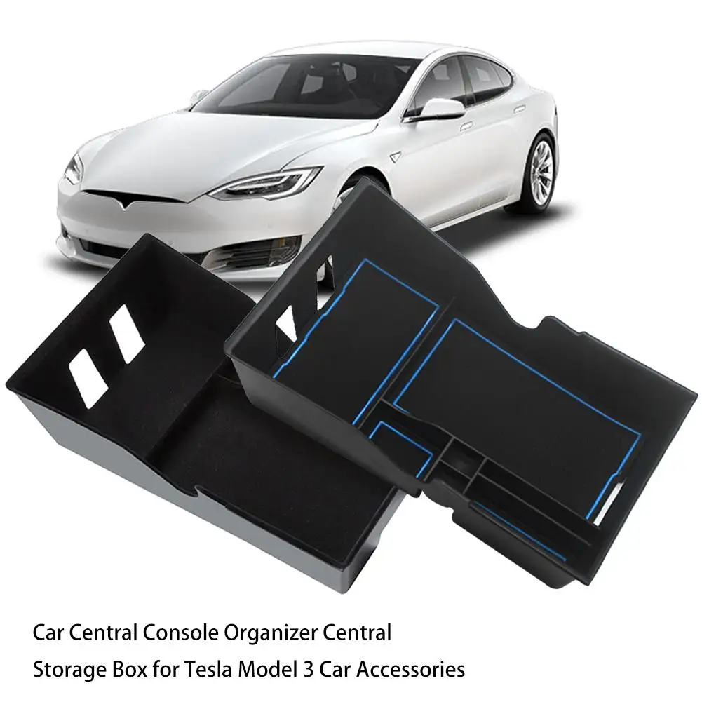 Автомобильная центральная консоль Органайзер Центральная коробка для хранения Tesla модель 3 автомобильные аксессуары