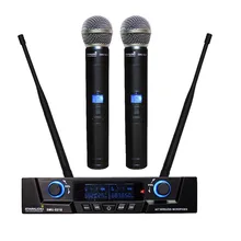 STARAUDIO 2 канала UHF Ручной беспроводной микрофон системы 2CH микрофон для вечерние караоке сцены церкви KTV шоу ночного клуба SMU-0210