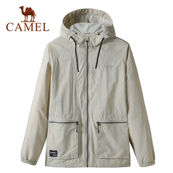 

CAMEL New Arrivals Men's Tops Casual Outdoor Coat Water Repellent Sports Hooded Zipper Jacket Windbreaker Jacket Male
