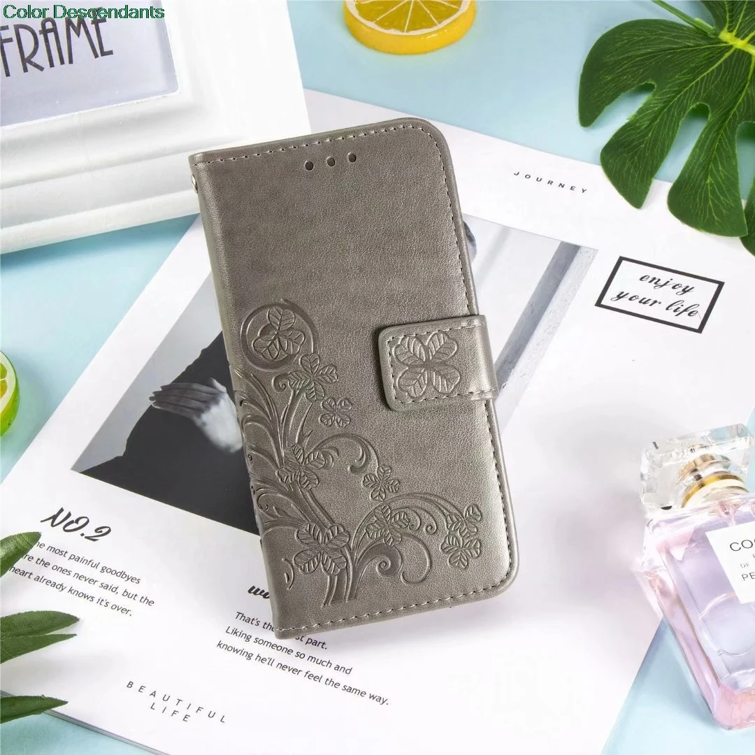Чехлы для zte Blade V7 LITE V 7 Lucky Four Leaf Leaves Магнитный кошелек из искусственной кожи чехлы для телефонов элегантный чехол для zte Blade V7LITE