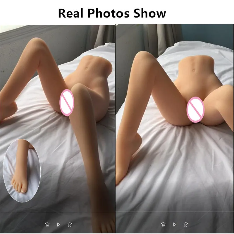 Tanie S/L Sexy kobiety nogi cipki pochwy Anal realistyczne TPE silikonowe