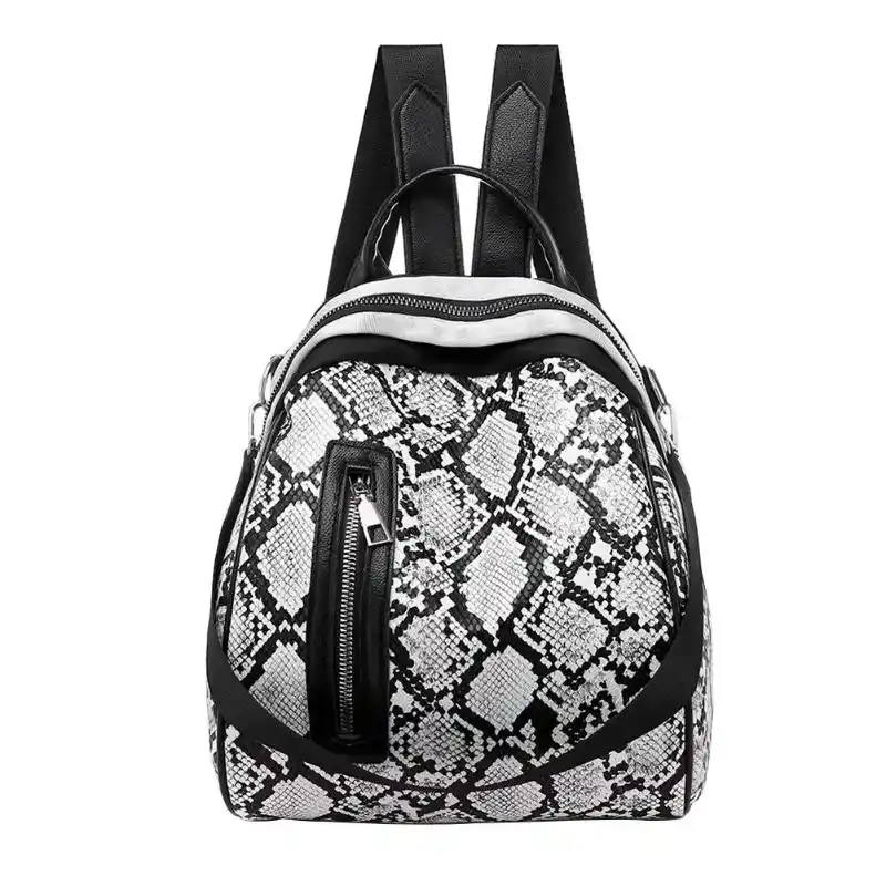 snake print mini backpack