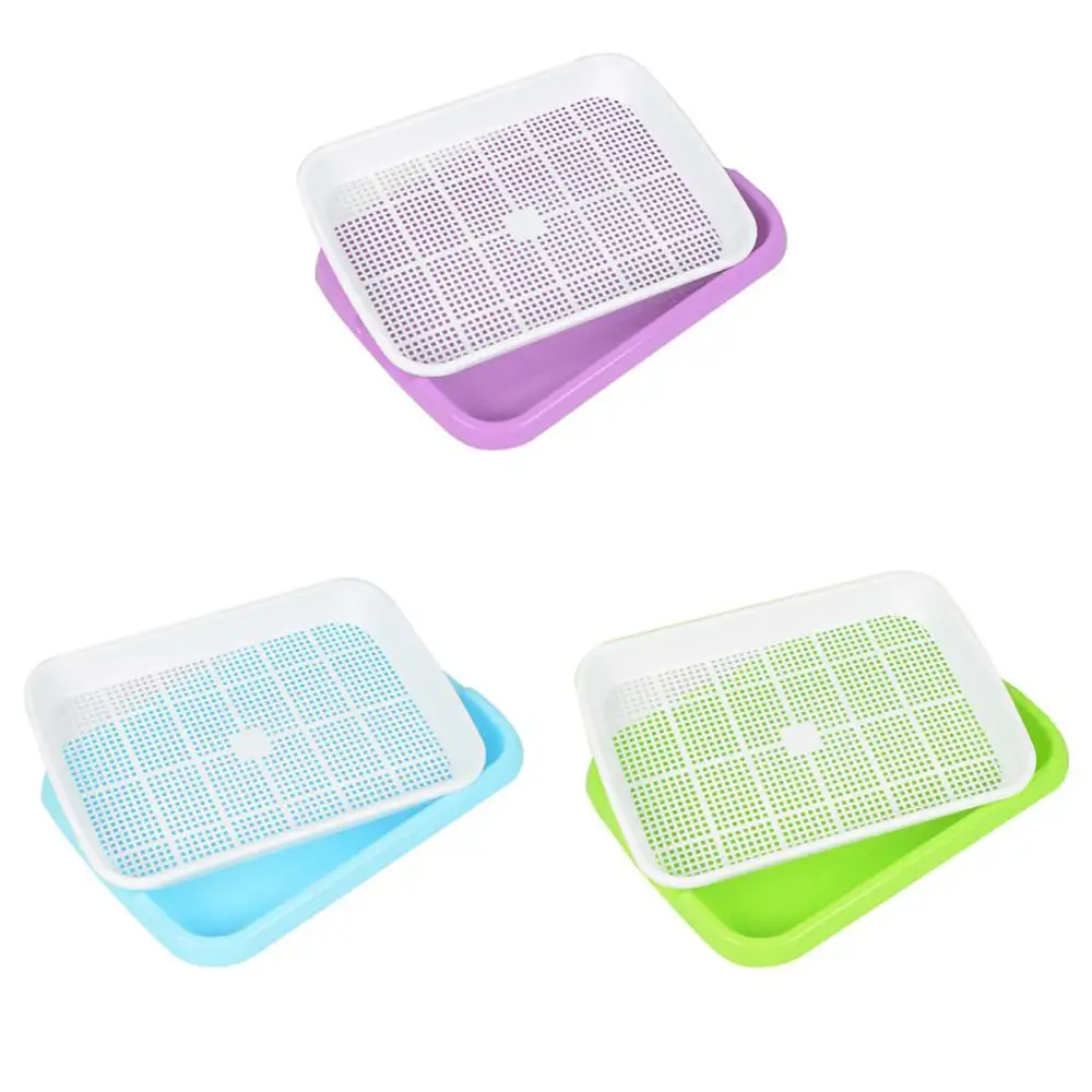 Double-layer Plastic Hydroponic Flower Basket Flower Plant Sprouting Tray Box Sprout Seedling Tray Paper Planting Sprout 40FP14