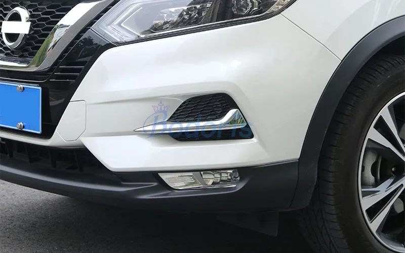 Для Nissan Qashqai J11 Передняя и задняя противотуманная фара, накладка на светильник, декоративная рамка, хромированные аксессуары для стайлинга автомобилей