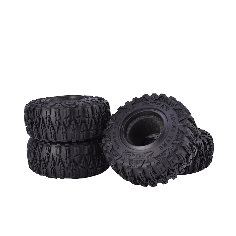 4 шт. AUSTAR 2 дюймов 120 мм резиновые шины для Traxxas TRX 1/10 осевой SCX10 90056 90045 RC Рок