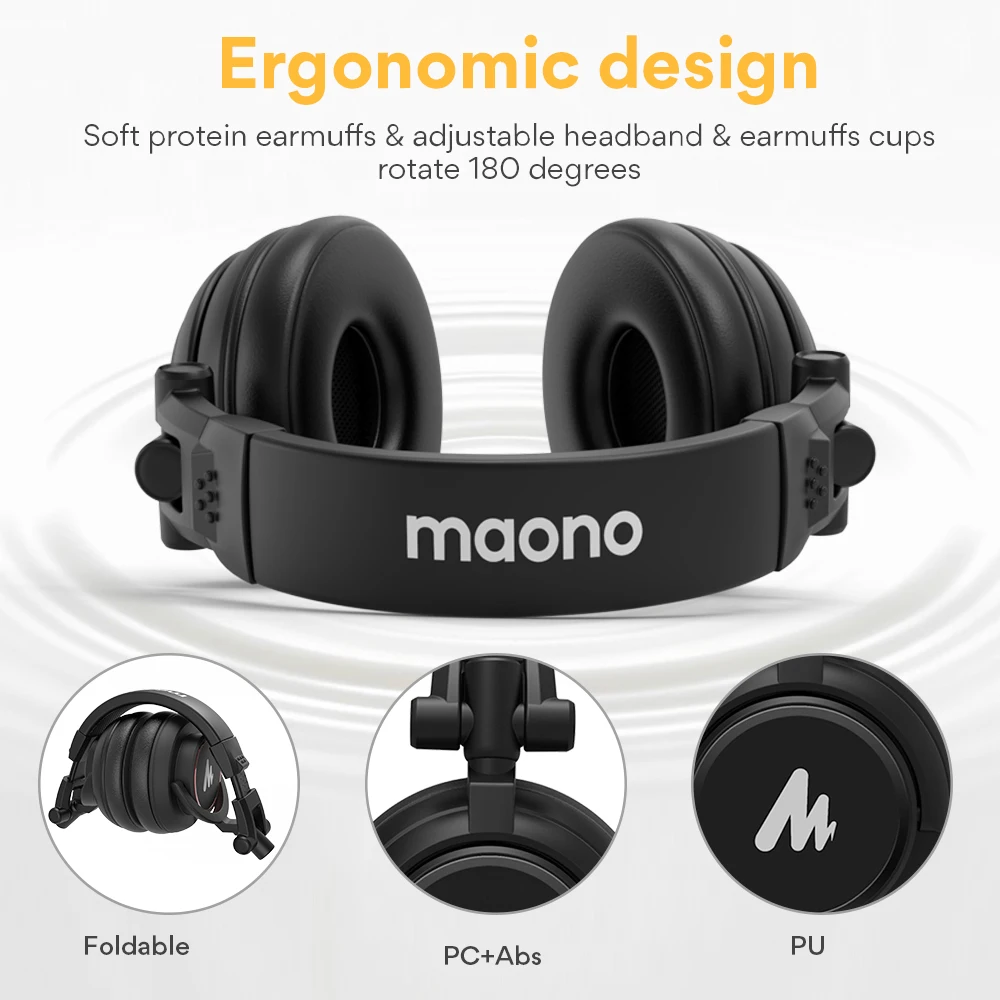 Bluetooth Studio Headphonesmaono Mh601 Professional Studio Headphones With  50mm Driver & Detachable Cable