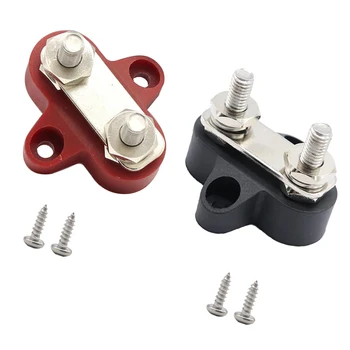 

2 Pieces Boat Truck 48VDC Dual Terminal Studs M6 Power Distribution Block