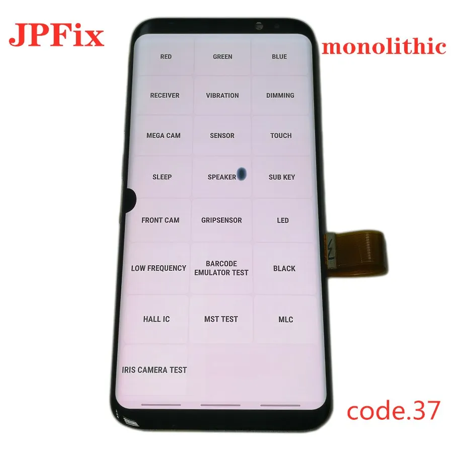 JpFix для samsung S8+ изогнутый экран в сборе с теневой линией - Цвет: code.37 monolithic