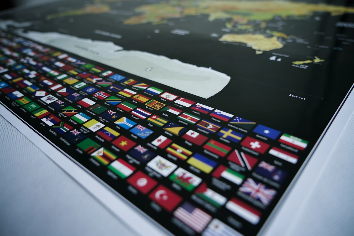 Scratch Off World Travel Map Large Size Premium Personalized Wall Stickers Poster All Country Flags Gifts Package For Travelers