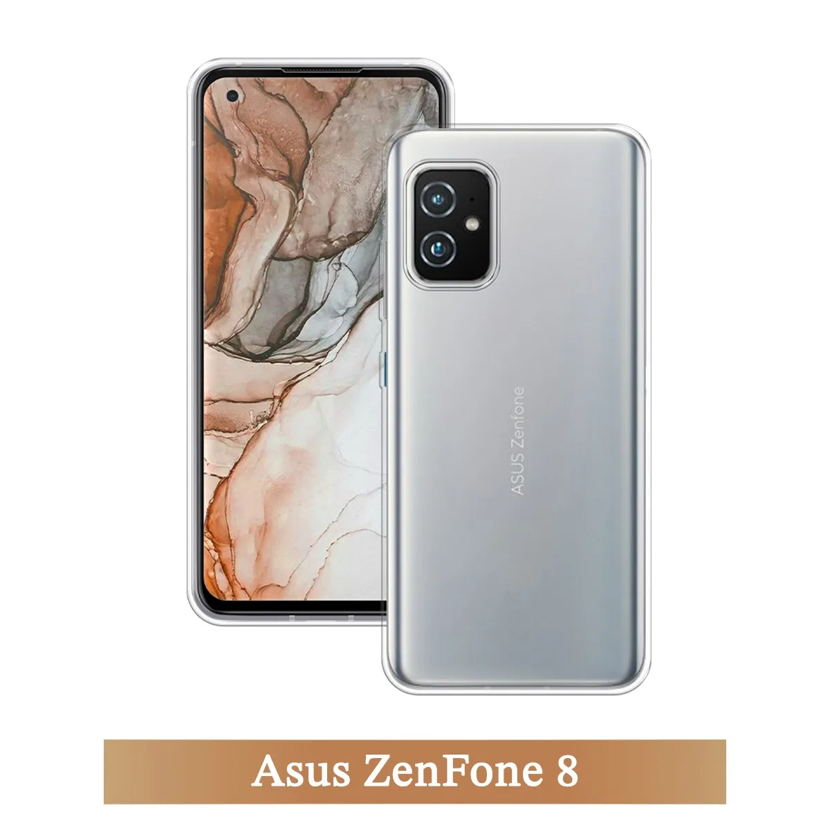 Чехол для Asus ZenFone 8 силиконовый прозрачный тонкий защитный чехол-накладка |