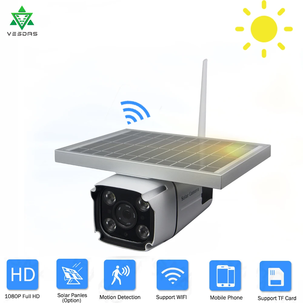 Hd Di Energia Solare Wifi Umani Di Microcamera 1080P Ip67 Mini Di Sicurezza Di Rilevazione Di Movimento Della Macchina Fotografica Esterna Di Sostegno