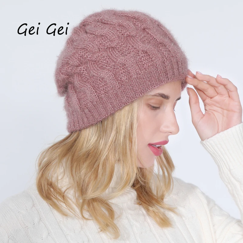 

Solid Mother Autumn Warm Wool Cap Double Layer Winter Hats For Women Outdoor Riding Skiing Hip Hop Womens Knitted Hats Beanie