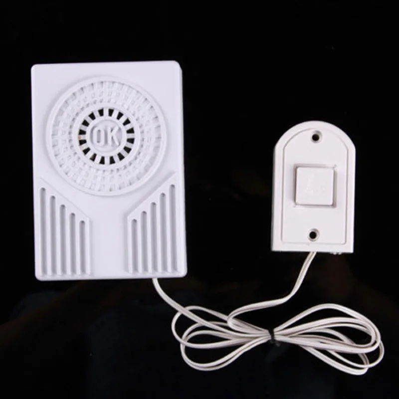 

Bell Wired Door Ring Chime Siren Doorbell Push Button White High quality Durable Wired Wall