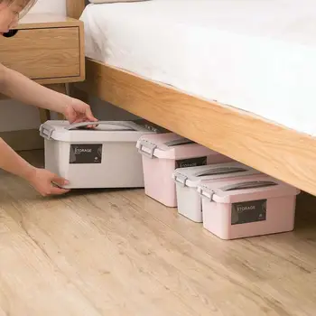 

Stackable Home Kitchen Dustproof Plastic Storage Box Container With Lid Useful Portable Family Medicine Kit Box