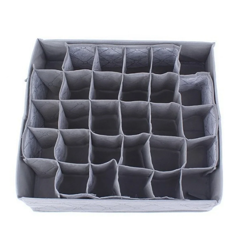 

1psc Non woven storage bag charcoal underwear socks drawer cabinet storage box foldable large capacity storage box organizer
