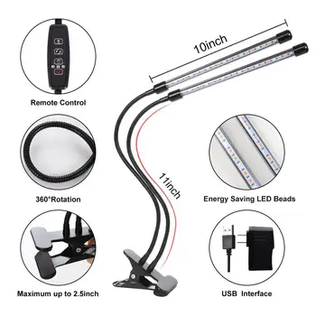 

USB Lamp Full Spectrum LED Grow Light Plant Lamp Fitolamp For Hydroponic Seedlings Flower Fitolampy Grow Tent Box