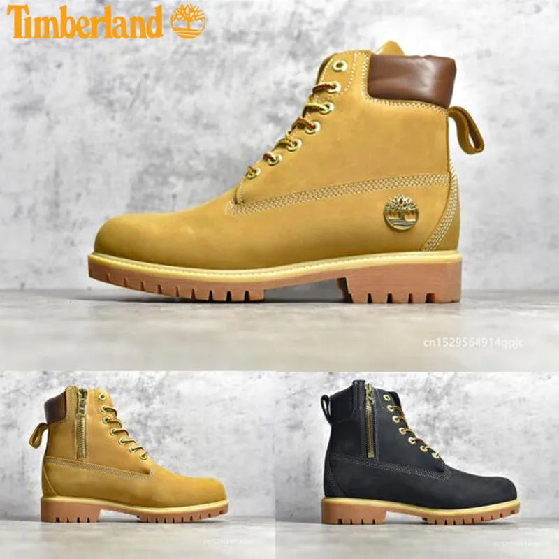 TIMBERLAND Botas con cremallera hombre y botines impermeables de cuero genuino con para exteriores, zapatos informales duraderos|Zapatos de senderismo| - AliExpress