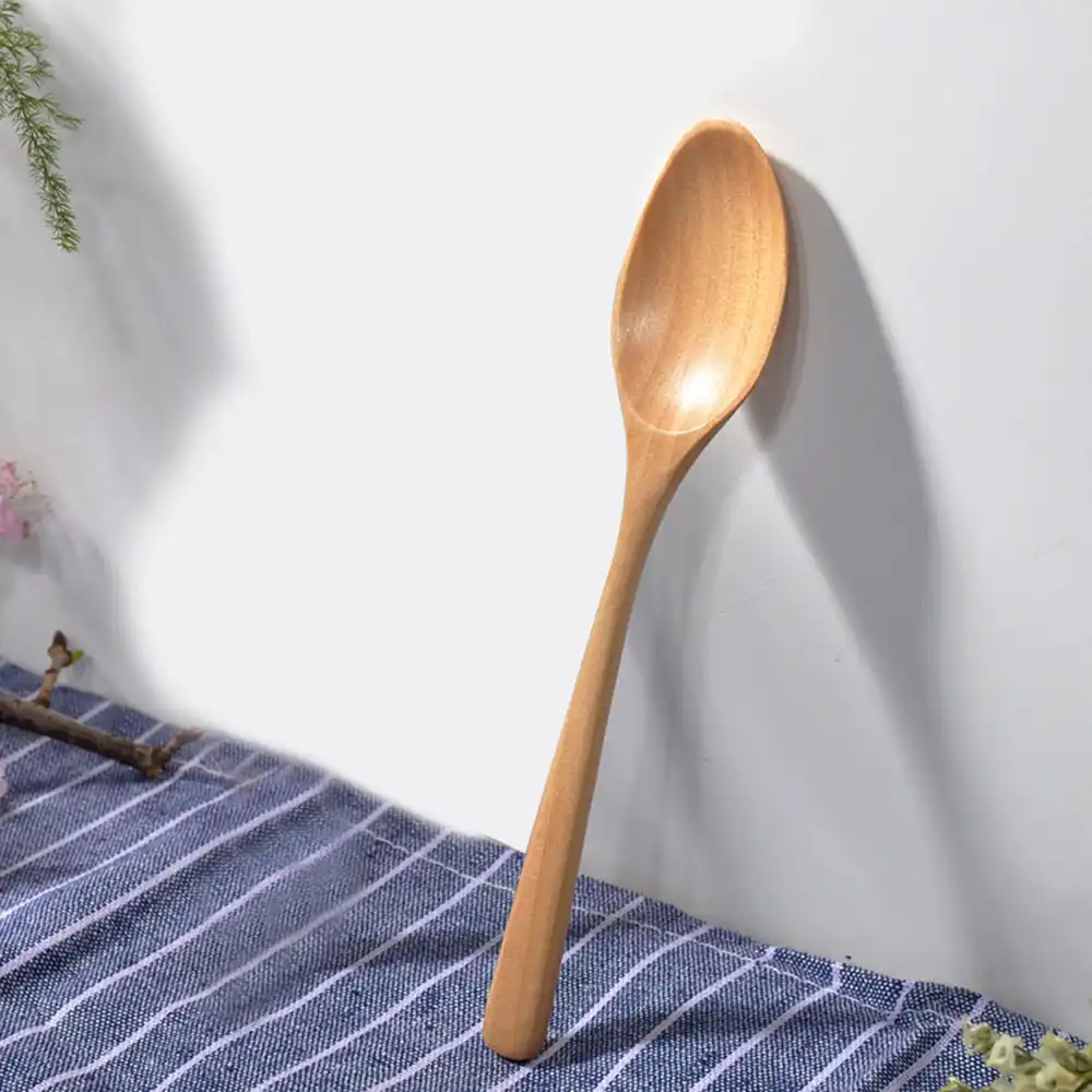 Colher de madeira natural cozinha de bambu cozinhar sopa de chá mel utensílios de café ferramentas de sopa-colher de chá utensílios de cozinha suprimentos de cozinha