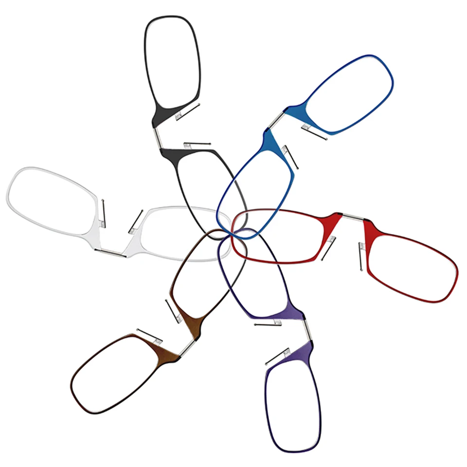 Портативный зажим для носа очки для чтения унисекс безногий брелок оптические очки для чтения сверхлегкие мини очки для пресбиопии+ 1,00-+ 3,50