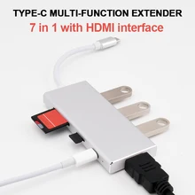 ^#Cheap Converter Type-c to hdmi expander 7 in 1 multi-function type c hdmi for C interface computer notebook phone projector ^#Cheap Converter Type-c to hdmi expander 7 in 1 multi-function type c hdmi for C interface computer notebook phone projector