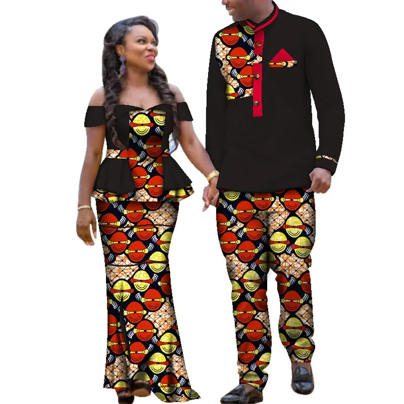 Свадебный комплект из двух предметов Африканский Дашики одежда для пар