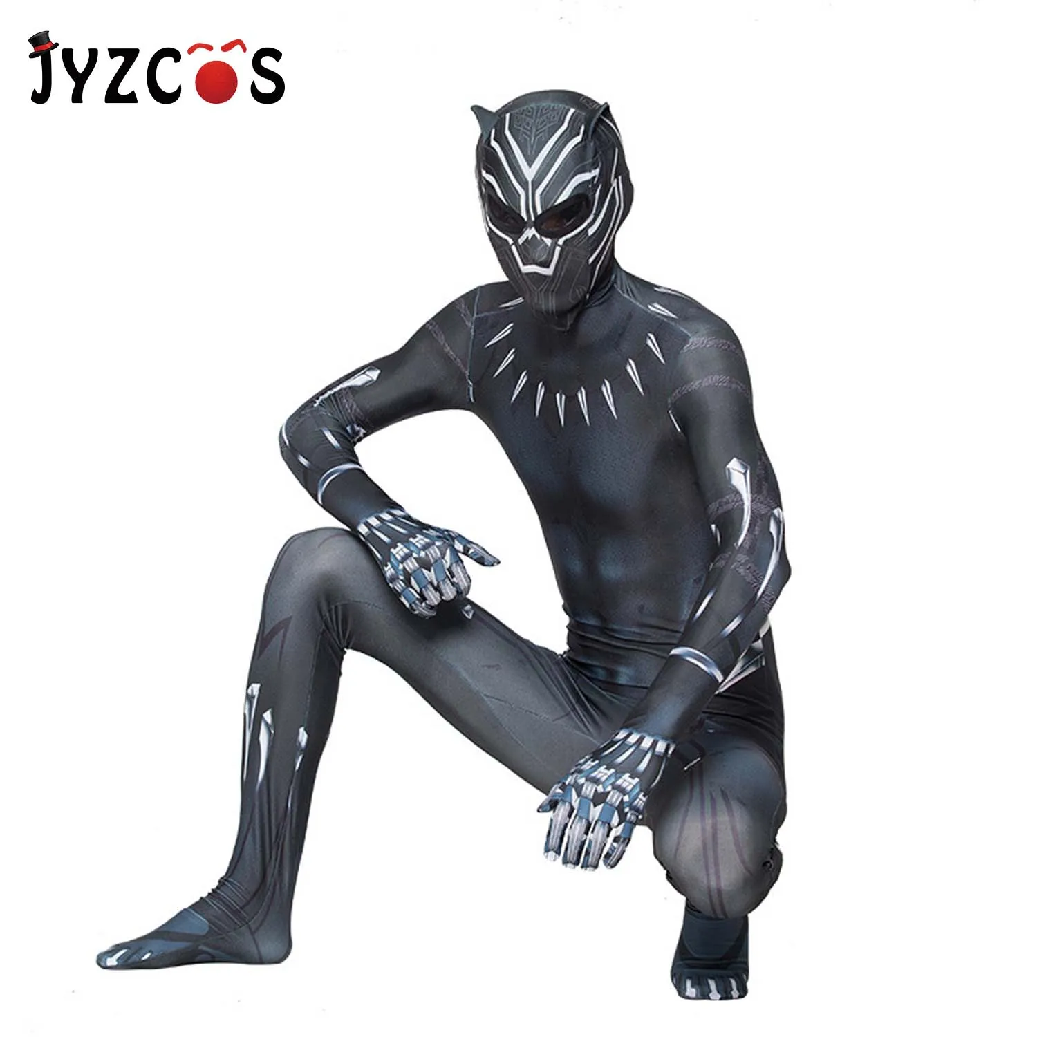 JYZCOS/Костюм черной Пантеры для косплея; Детские Костюмы супергероев на Хэллоуин для мужчин; костюмы для взрослых и детей; фильм «Капитан Америка», «Гражданская война»