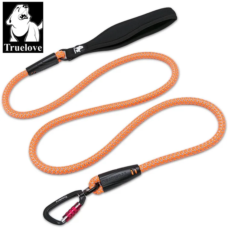 TrueLove Dog Leash Reflective Material Is Woven Into The Round Rope Suitable for large and medium dogs Walking climbing TLL2571 - Color: NEON TELLOW