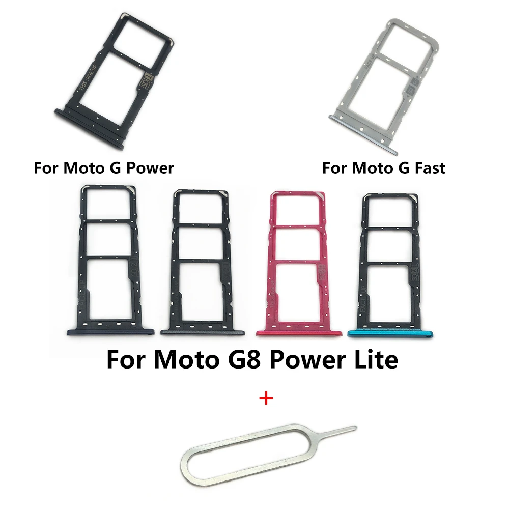 10Pcs/lot For Motorola Moto G8 Power Lite / G Fast / G Power / one zoom Sim  Card Tray SD Card Reader Socket Slot Holder Part|SIM Card Adapters| -  AliExpress