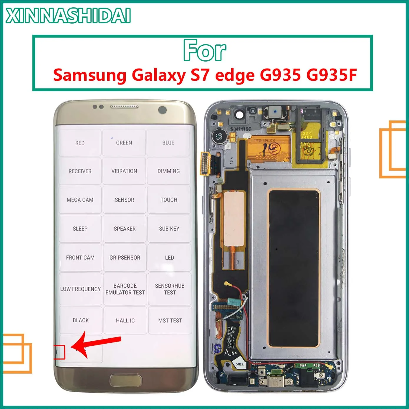 ЖК-дисплей для SAMSUNG Galaxy S7 edge G935 G935F G935FD зеркальный дисплей с сенсорным экраном и
