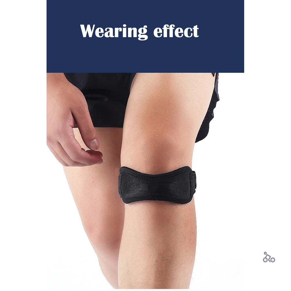

Adjustable Patella Knee Tendon Strap Protector Guard Support Pad Belted Sports Knee Brace Black Keenpads Outdoor Bandage