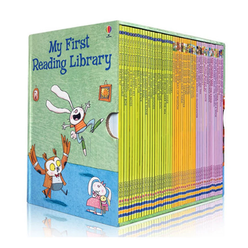 50 libros/set Usborne mi primera lectura biblioteca inglés libros bebé infancia palabras aprendiendo regalo para los niños