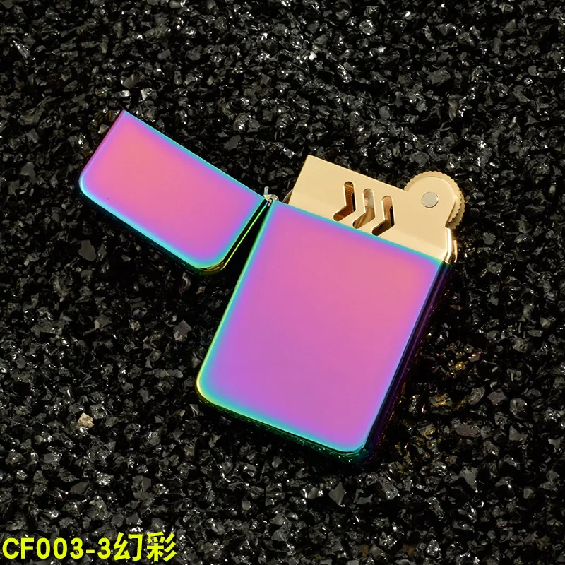 Chief CF003 креативный абзац масляный аппарат матовый корпус керосиновая Зажигалка тонкая чистая медь зажигалки оптом - Цвет: Синий