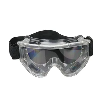

Protective Anti-Fog Glasses Isolation Breathable Anti-Spit Goggles Clear Vision Adjustable Headband Retractable Temples