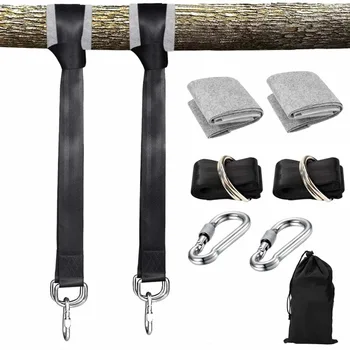 

Tree Swing Hanging Kit Hammock Straps Rope Carabiner 500kg Load Capacity Outdoor Camping Hiking Hammock Hanging Belt
