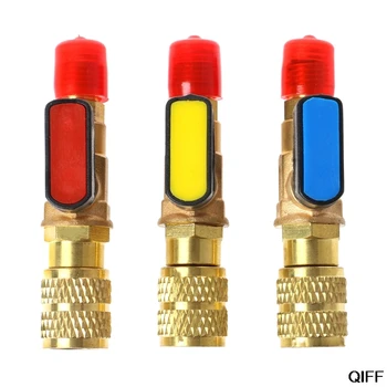 

Drop Ship&Wholesale 1/4" Male to 5/16" Female SAE R410A Refrigerant Straight Ball Valve AC Charging Aug. 8