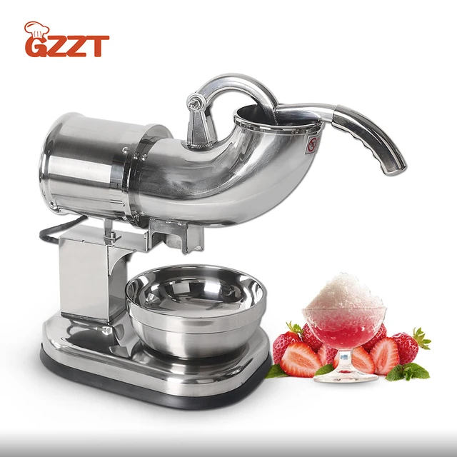 GZZT tritaghiaccio elettrico in acciaio inossidabile frullato rasoio  portatile macchina per la rottura del blocco di ghiaccio con diametro 20cm  ciotola 200W commerciale - AliExpress